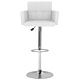 Бар табуретки, 2 бр, бели, изкуствена кожа
