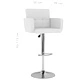 Бар табуретки, 2 бр, бели, изкуствена кожа