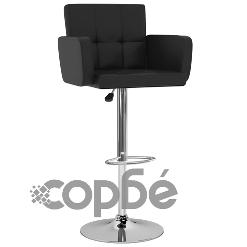 Бар табуретки, 2 бр, черни, изкуствена кожа ➤ топ цена ➤ sorbe.bg