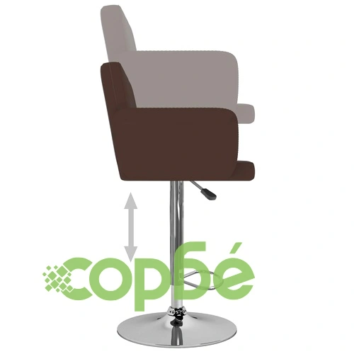 Бар табуретки, 2 бр, кафяви, изкуствена кожа ➤ топ цена ➤ sorbe.bg