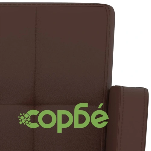 Бар табуретки, 2 бр, кафяви, изкуствена кожа ➤ топ цена ➤ sorbe.bg