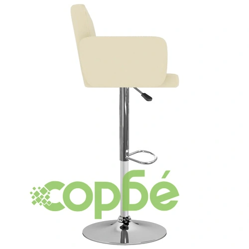 Бар табуретки, 2 бр, кремави, изкуствена кожа ➤ топ цена ➤ sorbe.bg