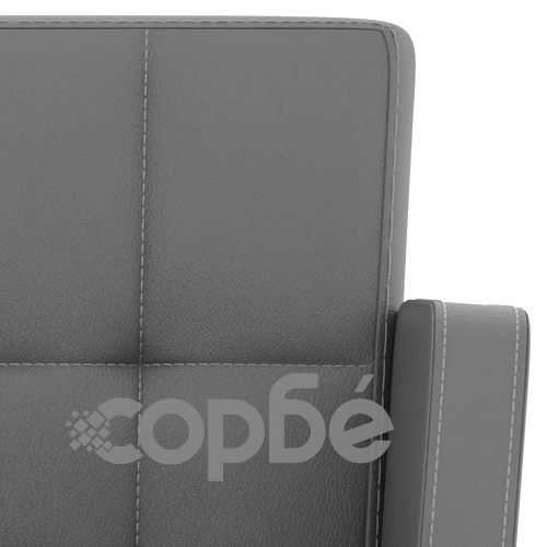 Бар табуретки, 2 бр, сиви, изкуствена кожа ➤ топ цена ➤ sorbe.bg