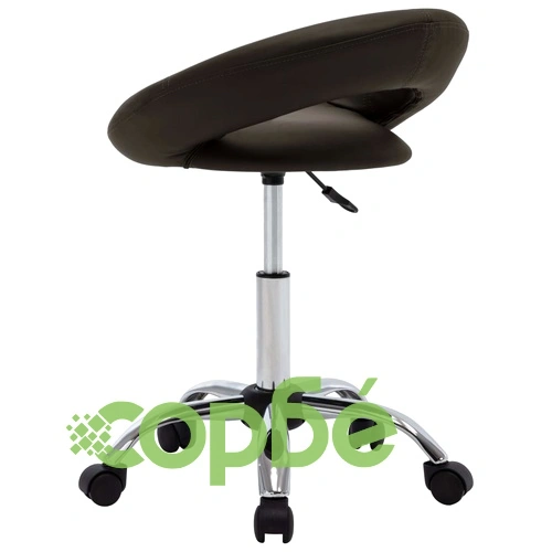 Стол с колелца, кафяв, изкуствена кожа ➤ топ цена ➤ sorbe.bg