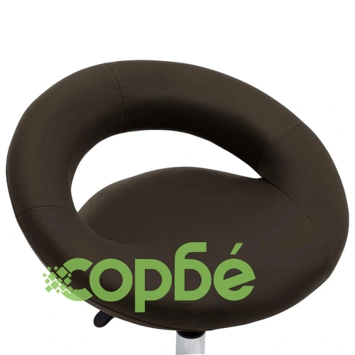 Стол с колелца, кафяв, изкуствена кожа ➤ топ цена ➤ sorbe.bg