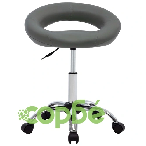 Стол с колелца, сив, изкуствена кожа ➤ топ цена ➤ sorbe.bg