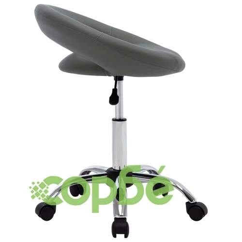 Стол с колелца, сив, изкуствена кожа ➤ топ цена ➤ sorbe.bg