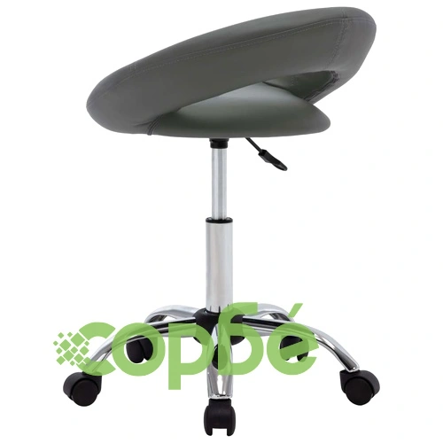 Стол с колелца, сив, изкуствена кожа ➤ топ цена ➤ sorbe.bg