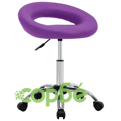 Стол с колелца, лилав, изкуствена кожа ➤ топ цена ➤ sorbe.bg