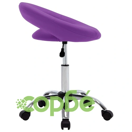 Стол с колелца, лилав, изкуствена кожа ➤ топ цена ➤ sorbe.bg