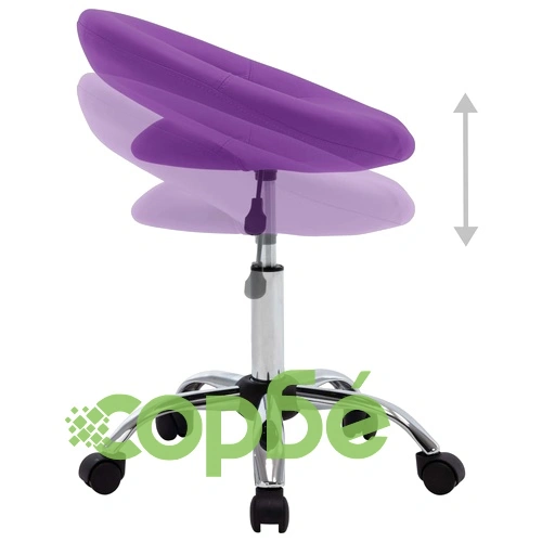 Стол с колелца, лилав, изкуствена кожа ➤ топ цена ➤ sorbe.bg