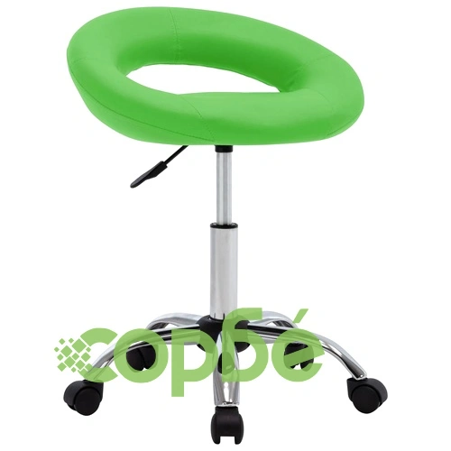 Стол с колелца, зелен, изкуствена кожа ➤ топ цена ➤ sorbe.bg