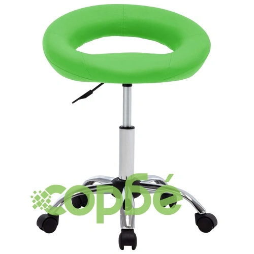 Стол с колелца, зелен, изкуствена кожа ➤ топ цена ➤ sorbe.bg