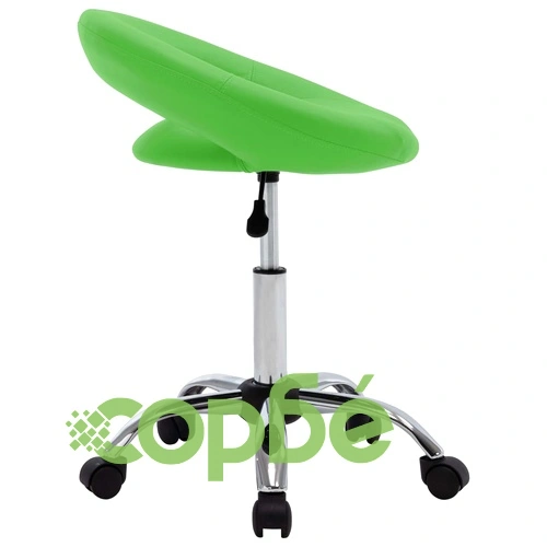 Стол с колелца, зелен, изкуствена кожа ➤ топ цена ➤ sorbe.bg