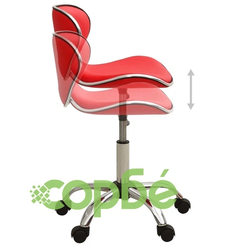 Стол за студио за красота, червен, изкуствена кожа ➤ топ цена ➤ sorbe.bg