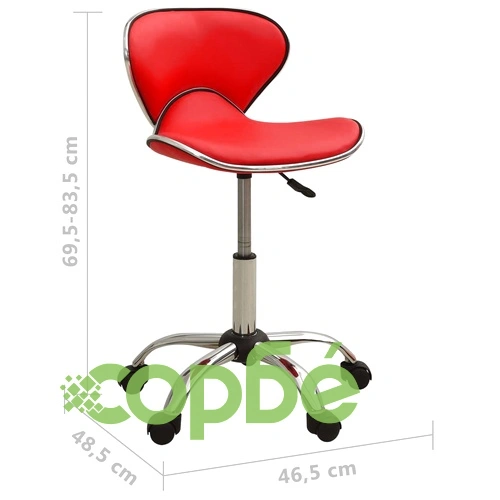 Стол за студио за красота, червен, изкуствена кожа ➤ топ цена ➤ sorbe.bg