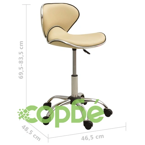 Стол за студио за красота, кремав, изкуствена кожа ➤ топ цена ➤ sorbe.bg