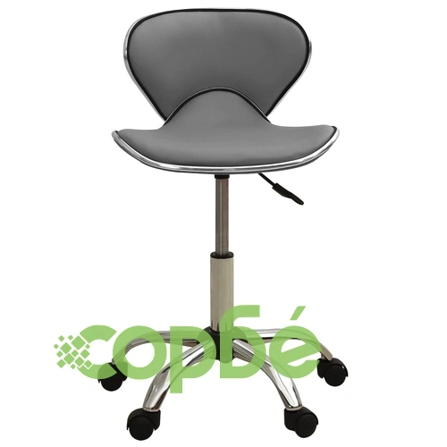 323678  Salon Spa Stool Grey Faux Leather ➤ топ цена ➤ sorbe.bg