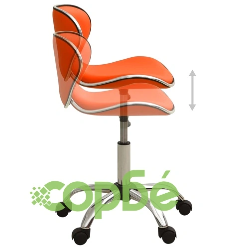 Стол за студио за красота, оранжев, изкуствена кожа ➤ топ цена ➤ sorbe.bg