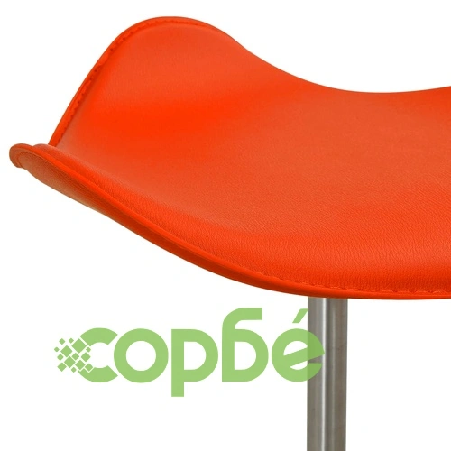 Стол за студио за красота, оранжев, изкуствена кожа ➤ топ цена ➤ sorbe.bg