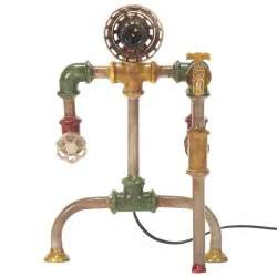 Индустриална стояща лампа, дизайн на водопроводна тръба, желязо