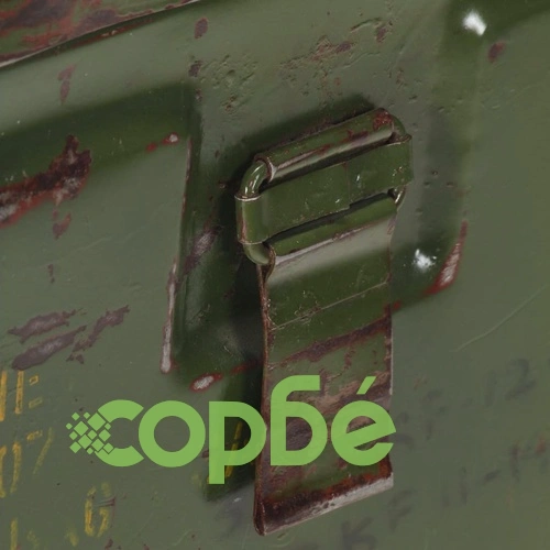 Сандък за съхранение, военен стил, 68x24x66 см, желязо ➤ топ цена ➤ sorbe.bg