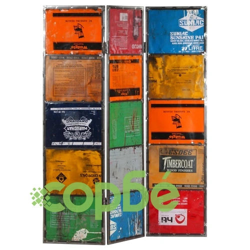 Разделител за стая, многоцветен, 45x17x167 см, желязо ➤ топ цена ➤ sorbe.bg