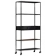 Шкаф за книги, 80x35x180 см, грубо мангово дърво и желязо