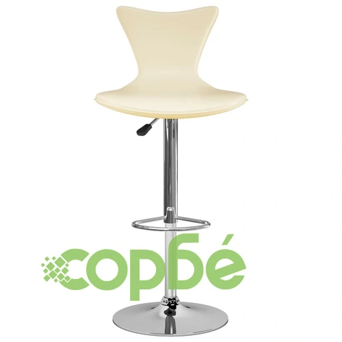Бар табуретки, 2 бр, кремави, изкуствена кожа ➤ топ цена ➤ sorbe.bg