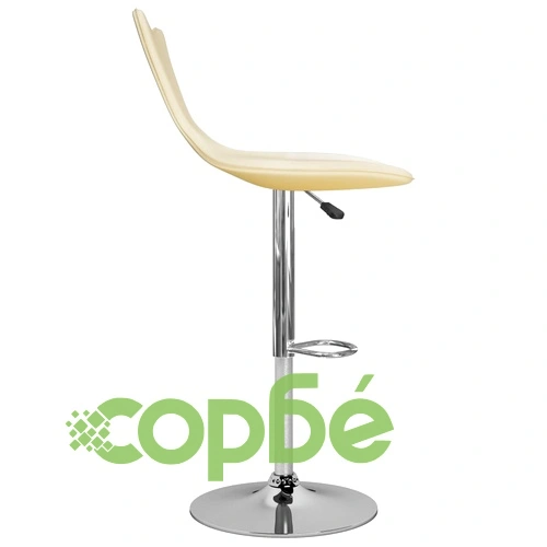 Бар табуретки, 2 бр, кремави, изкуствена кожа ➤ топ цена ➤ sorbe.bg