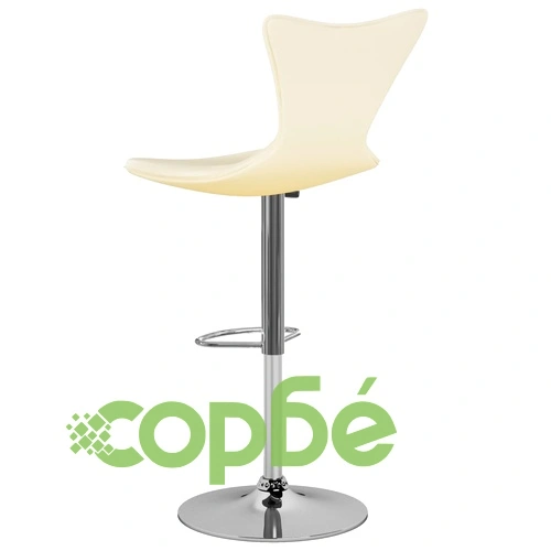 Бар табуретки, 2 бр, кремави, изкуствена кожа ➤ топ цена ➤ sorbe.bg