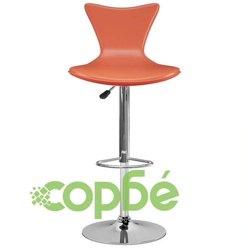 Бар табуретки, 2 бр, оранжеви, изкуствена кожа ➤ топ цена ➤ sorbe.bg