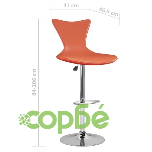 Бар табуретки, 2 бр, оранжеви, изкуствена кожа ➤ топ цена ➤ sorbe.bg