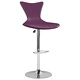 Бар табуретки, 2 бр, лилави, изкуствена кожа