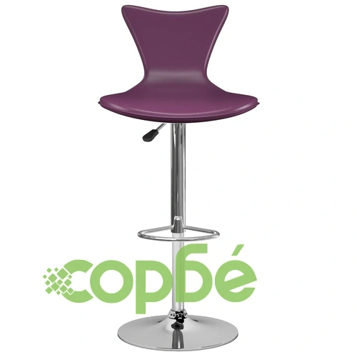 Бар табуретки, 2 бр, лилави, изкуствена кожа ➤ топ цена ➤ sorbe.bg