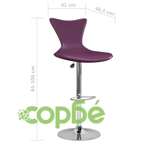 Бар табуретки, 2 бр, лилави, изкуствена кожа ➤ топ цена ➤ sorbe.bg