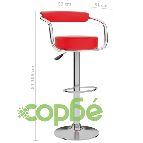 Бар табуретки, 2 бр, червени, изкуствена кожа ➤ топ цена ➤ sorbe.bg