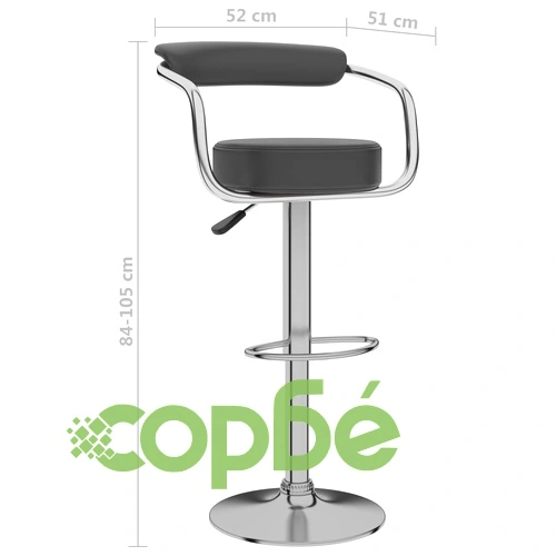 Бар табуретки, 2 бр, сиви, изкуствена кожа ➤ топ цена ➤ sorbe.bg