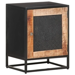 Нощно шкафче, 40x30x50 см, грубо мангово дърво