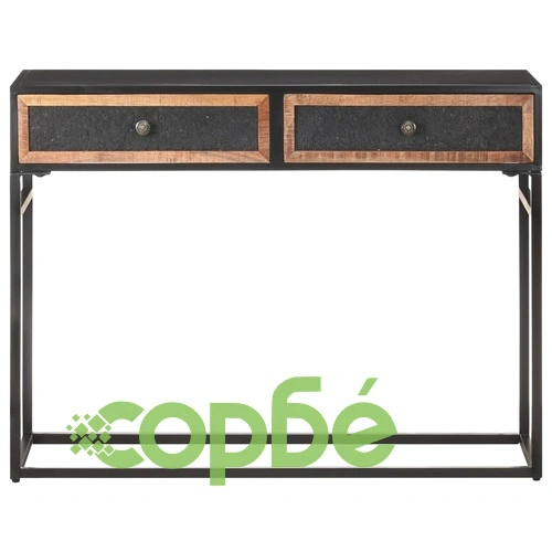 Конзолна маса 100x35x75 см мангово дърво масив ➤ топ цена ➤ sorbe.bg