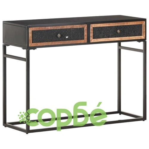 Конзолна маса 100x35x75 см мангово дърво масив ➤ топ цена ➤ sorbe.bg