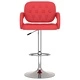 Бар табуретки, 2 бр, червени, изкуствена кожа