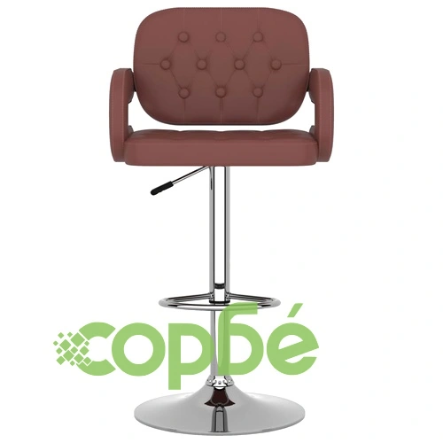 Бар табуретки, 2 бр, кафяви, изкуствена кожа ➤ топ цена ➤ sorbe.bg