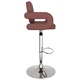Бар табуретки, 2 бр, кафяви, изкуствена кожа