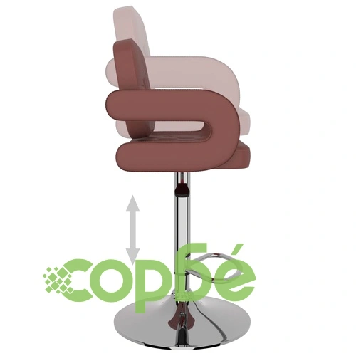 Бар табуретки, 2 бр, кафяви, изкуствена кожа ➤ топ цена ➤ sorbe.bg