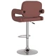 Бар табуретки, 2 бр, кафяви, изкуствена кожа