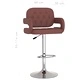 Бар табуретки, 2 бр, кафяви, изкуствена кожа