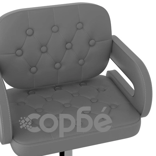 Бар табуретки, 2 бр, сиви, изкуствена кожа ➤ топ цена ➤ sorbe.bg