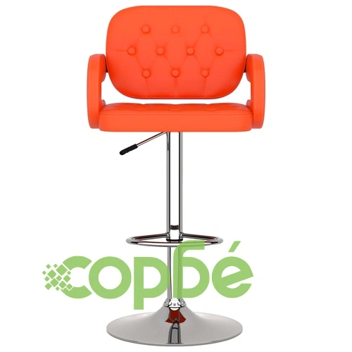 Бар табуретки, 2 бр, оранжеви, изкуствена кожа ➤ топ цена ➤ sorbe.bg