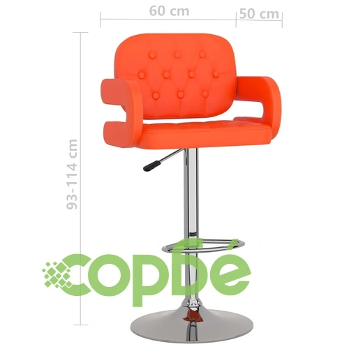 Бар табуретки, 2 бр, оранжеви, изкуствена кожа ➤ топ цена ➤ sorbe.bg